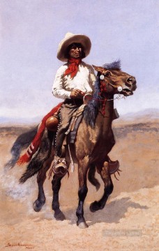 A Regiment Scout Frederic Remington cowboy Oil Paintings
